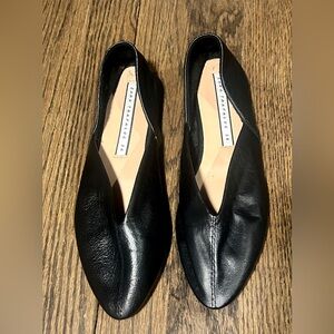 Zara Trafaluc Black Leather Babouche Flats – Size 36 (US 6)